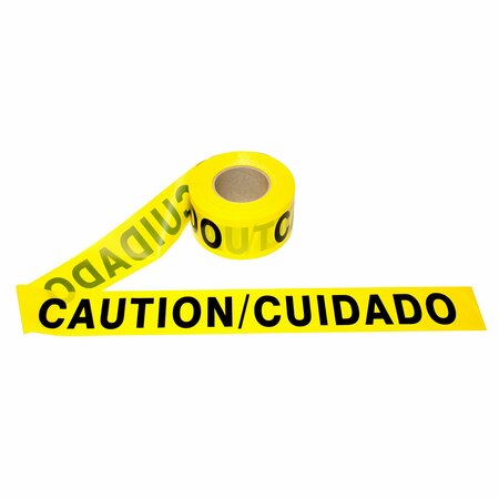 CORDOVA Barricade Tape, CAUTION/CUIDADO, 2.0 Mil Thick, 12PK T20103